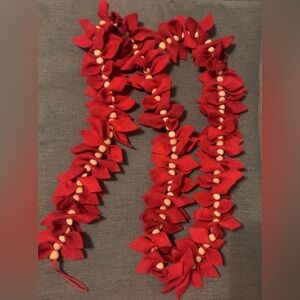 Elegant Red Floral Women's Scarf